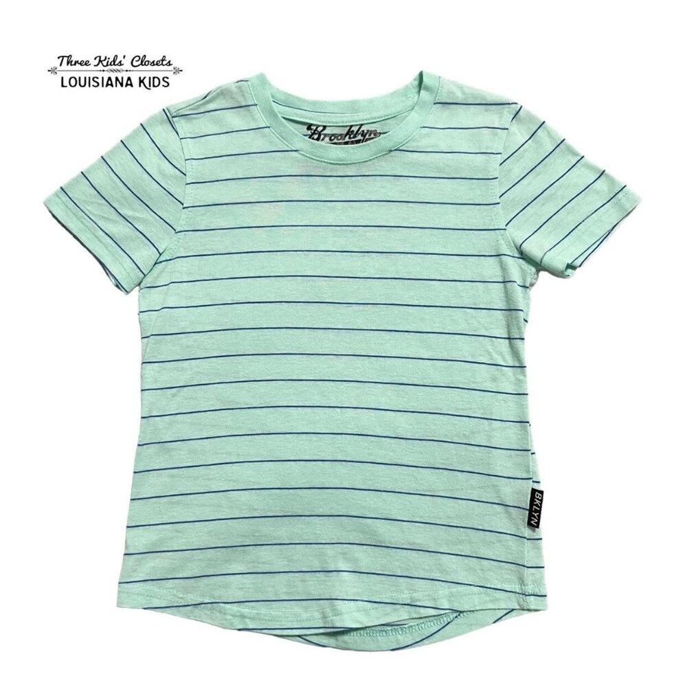 Brooklyn Cloth Sz 5 Mint Green & Blue Striped Shirt